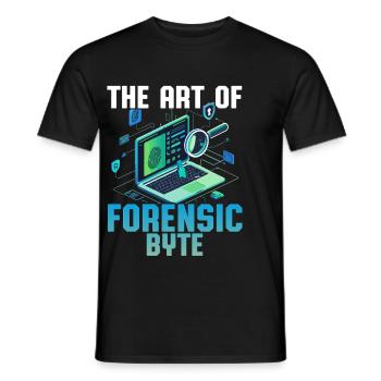 Digital Forensics The Art Of Forensic Byte - Men's T-Shirt - black - Front - AI Model Male 178 light (178cm)