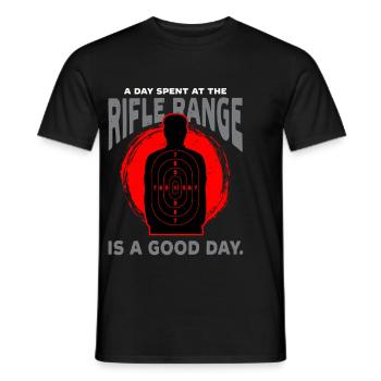 Long Distance Shooting Long Range - Men's T-Shirt - black - Front - AI Model Male 178 light (178cm)