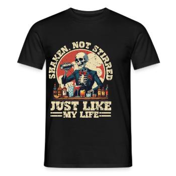 Bartender Bartender Bartending - Men's T-Shirt - black - Front - AI Model Male 178 light (178cm)