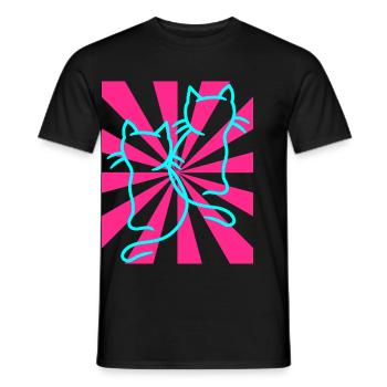 Retro Katzen Vintage - Männer T-Shirt - Schwarz - Vorne - AI Model Male 178 light (178cm)