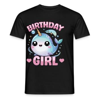 Narwhal Chibi Kawaii - Männer T-Shirt - Schwarz - Vorne - AI Model Male 178 light (178cm)