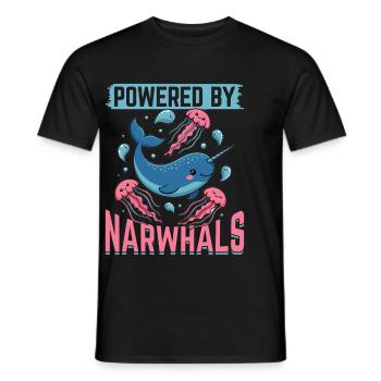 Narwhal Chibi Kawaii - Männer T-Shirt - Schwarz - Vorne - AI Model Male 178 light (178cm)