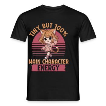 Anime Chibi Kawaii - T-shirt homme - noir - Devant - AI Model Male 178 light (178cm)