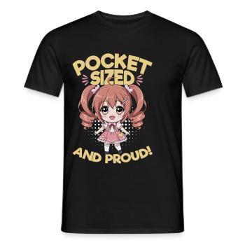 Anime Chibi Kawaii - T-shirt homme - noir - Devant - AI Model Male 178 light (178cm)