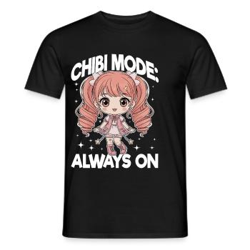 Anime Chibi Kawaii - T-shirt homme - noir - Devant - AI Model Male 178 light (178cm)