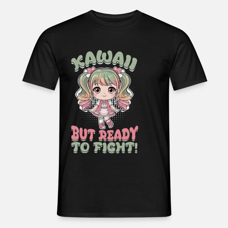 Anime Chibi Kawaii - Männer T-Shirt - Schwarz