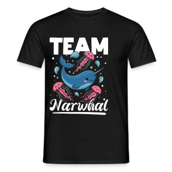 Narval Chibi Kawaii - T-shirt homme - noir - Devant - AI Model Male 178 light (178cm)