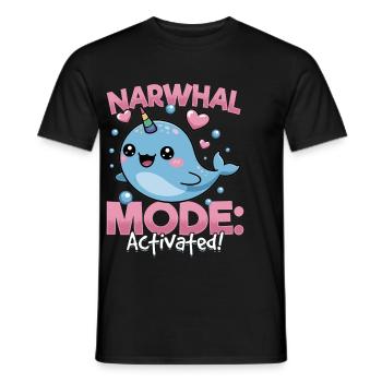 Narval Chibi Kawaii - T-shirt homme - noir - Devant - AI Model Male 178 light (178cm)