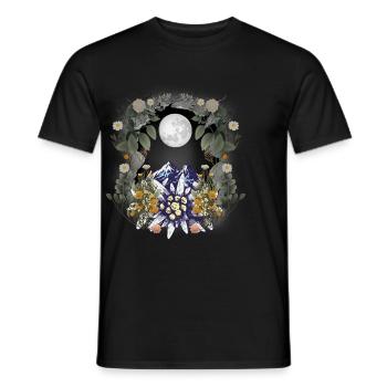 Montagnes Montagne Montagnes Autriche Fleurs Fleur - T-shirt homme - noir - Devant - AI Model Male 178 light (178cm)