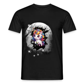 Unicorn Unicorn Mythical Creature Mythical Creature Kids - Men's T-Shirt - black - Front - AI Model Male 178 light (178cm)