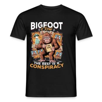 Bigfoot Sasquatch - Männer T-Shirt - Schwarz - Vorne - AI Model Male 178 light (178cm)