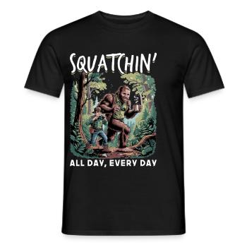 Bigfoot Sasquatch - Männer T-Shirt - Schwarz - Vorne - AI Model Male 178 light (178cm)