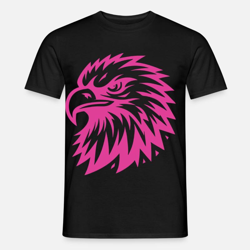 Pinker Adler Design - Männer T-Shirt - Schwarz