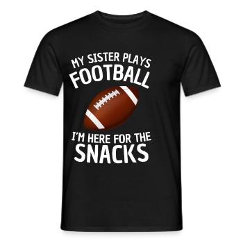 Dicton de sœur de football américain - T-shirt homme - noir - Devant - AI Model Male 178 light (178cm)