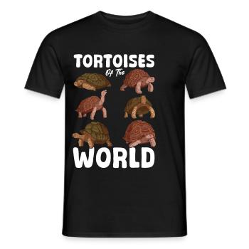 Turtle species turtle turtles of the world - Men's T-Shirt - black - Front - AI Model Male 178 light (178cm)