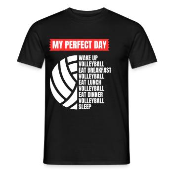 Lustiger Volleyball Spruch Volleyballer - Männer T-Shirt - Schwarz - Vorne - AI Model Male 178 light (178cm)