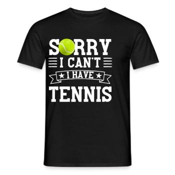 Drôle de joueur de tennis - T-shirt homme - noir - Devant - AI Model Male 178 light (178cm)