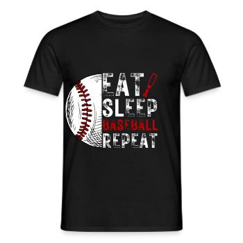 Drôle de baseball disant équipe de baseball - T-shirt homme - noir - Devant - AI Model Male 178 light (178cm)
