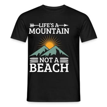 Slogan de motivation alpinisme nature - T-shirt homme - noir - Devant - AI Model Male 178 light (178cm)
