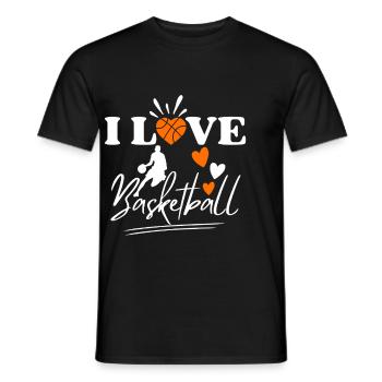 Basketball Liebe Basketball Verein - Männer T-Shirt - Schwarz - Vorne - AI Model Male 178 light (178cm)