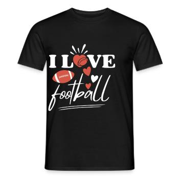 American Football Love Football Fan - Männer T-Shirt - Schwarz - Vorne - AI Model Male 178 light (178cm)