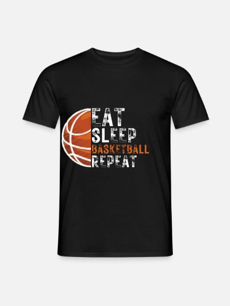 Eat Sleep Basketball Repeat - Men's T-Shirt - black