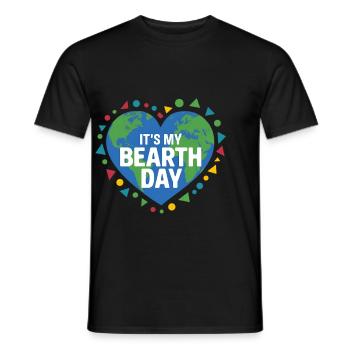 Environmental Protection Birthday Saying - Men's T-Shirt - black - Front - AI Model Male 178 light (178cm)