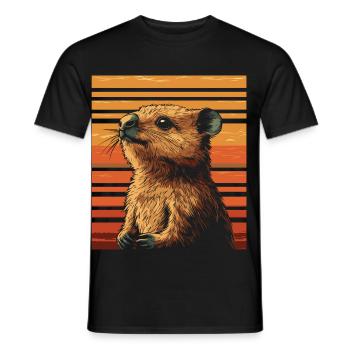 Quokka vintage - T-shirt homme - noir - Devant - AI Model Male 178 light (178cm)