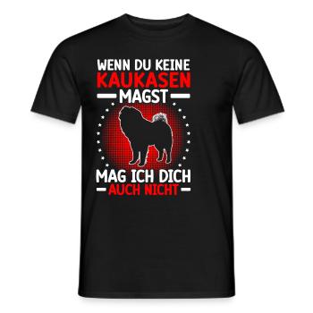 Owtscharka mag dich nicht Kaukasischer Owtscharka - Männer T-Shirt - Schwarz - Vorne - AI Model Male 178 light (178cm)