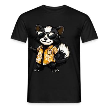 Stinktier Lustig Sommer - Männer T-Shirt - Schwarz - Vorne - AI Model Male 178 light (178cm)