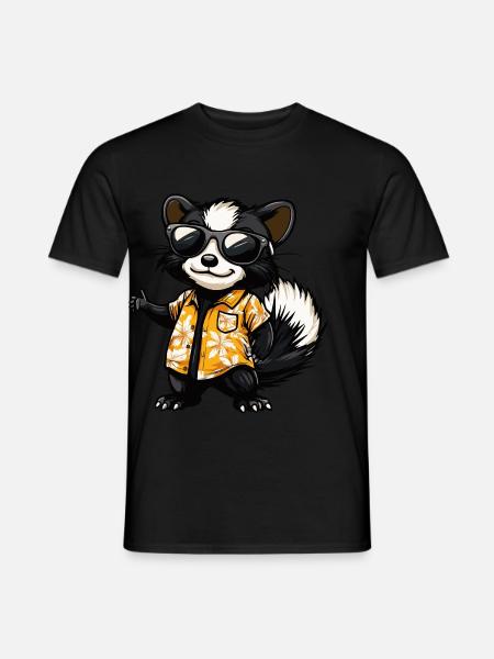 Skunk Funny Summer - Men's T-Shirt - black