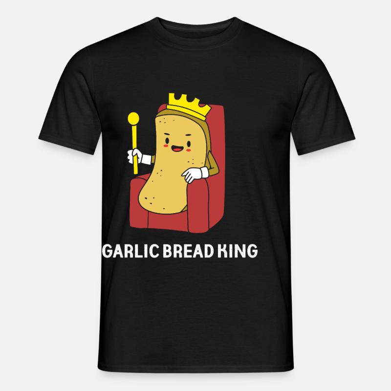 Knoblauch Brot - Männer T-Shirt - Schwarz
