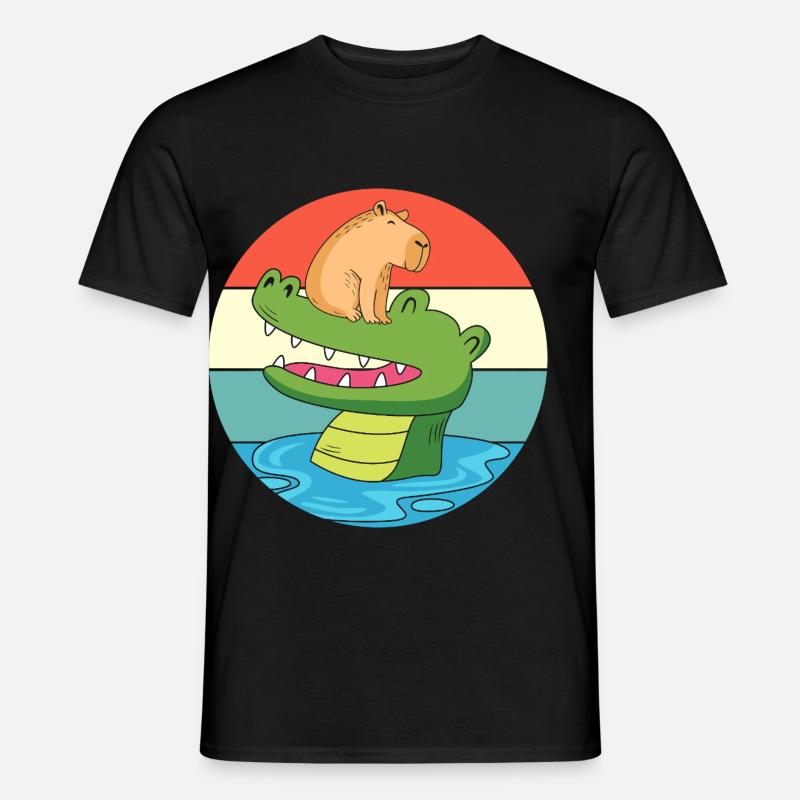 Capybara Capibara - Männer T-Shirt - Schwarz