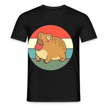 Desert Rain Frog Frosch - Men's T-Shirt - black - Front - AI Model Male 178 light (178cm)
