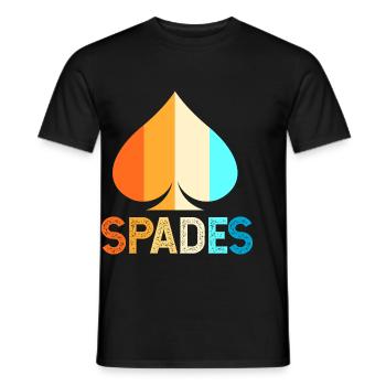 Pique de pique Jeu de cartes à jouer - T-shirt homme - noir - Devant - AI Model Male 178 light (178cm)
