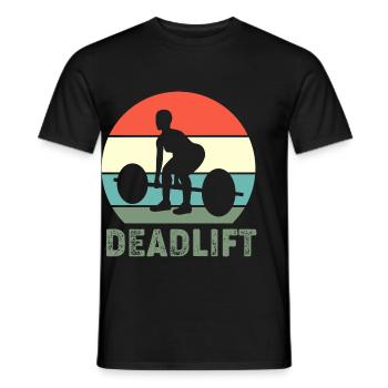 Soulevé de terre Gym Fitness Entraînement Haltère Bodybuilder - T-shirt homme - noir - Devant - AI Model Male 178 light (178cm)