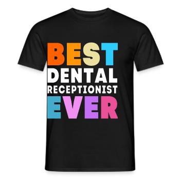 Receptionist Dentist - Men's T-Shirt - black - Front - AI Model Male 178 light (178cm)