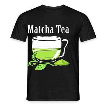 Matcha Tee - Männer T-Shirt - Schwarz - Vorne - AI Model Male 178 light (178cm)