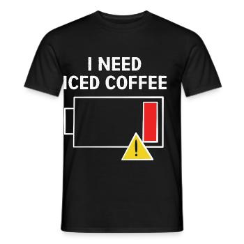 Kaffee Eiskaffee Koffein Espresso Barista Geschenk - Männer T-Shirt - Schwarz - Vorne - AI Model Male 178 light (178cm)