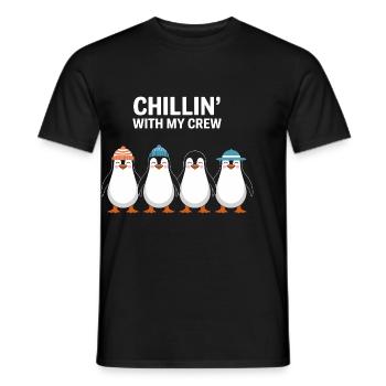 Chillin' avec mon équipe - T-shirt homme - noir - Devant - AI Model Male 178 light (178cm)
