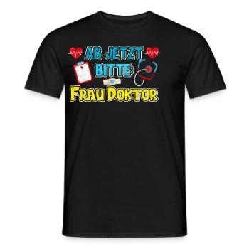 Doktortitel AB JETZT FRAU DOCTOR Lustiges - Männer T-Shirt - Schwarz - Vorne - AI Model Male 178 light (178cm)