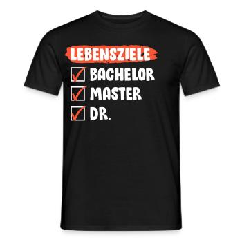 Doktorarbeit LEBENSZIELE Doktor Lustiges - Männer T-Shirt - Schwarz - Vorne - AI Model Male 178 light (178cm)