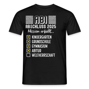 Abitur Absolvent ABI ABSCHLUSS 2025 Lustiges - Männer T-Shirt - Schwarz - Vorne - AI Model Male 178 light (178cm)