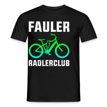 Elektro Fahrrad FAULER RADLERCLUB Lustiges - Männer T-Shirt - Schwarz - Vorne - AI Model Male 178 light (178cm)