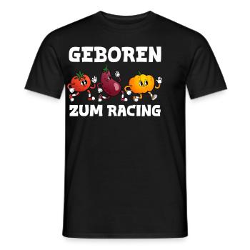 Läufer GEBOREN ZUM RACING Laufen Lustiges - Männer T-Shirt - Schwarz - Vorne - AI Model Male 178 light (178cm)