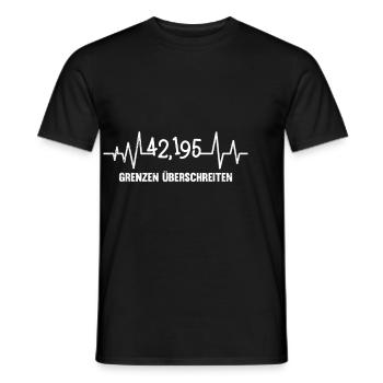Läufer GRENZEN ÜBERSCHREITEN Laufen Lustiges - Männer T-Shirt - Schwarz - Vorne - AI Model Male 178 light (178cm)