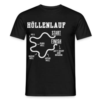 Läufer HÖLLENLAUF Laufen Lustiges - Männer T-Shirt - Schwarz - Vorne - AI Model Male 178 light (178cm)