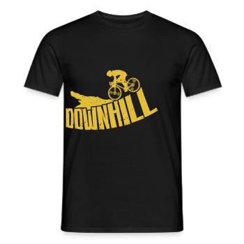 Mountainbiken DOWNHILL MTB Lustiges - Männer T-Shirt - Schwarz - Vorne - AI Model Male 178 light (178cm)