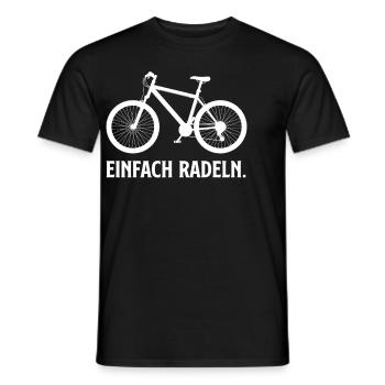 Radfahren EINFACH RADELN Radfahrer Lustiges - Männer T-Shirt - Schwarz - Vorne - AI Model Male 178 light (178cm)