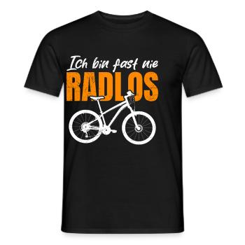 Radfahrer BIN FAST NIE RADLOS Radeln Lustiges - Männer T-Shirt - Schwarz - Vorne - AI Model Male 178 light (178cm)